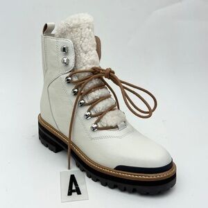 MARC FISHER  zzie Genuine Shearling Lace-Up Boot sz 7